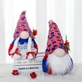 thumbnail image 3 of Patriotic Gnome Decorations, Handmade 4th of July Mrs. USA Swedish Tomte Gnomes Plush Table Ornaments Gift for Independence Day Memorial Day Presidents Day Veterans Day Armed Forces Day, 3 of 8
