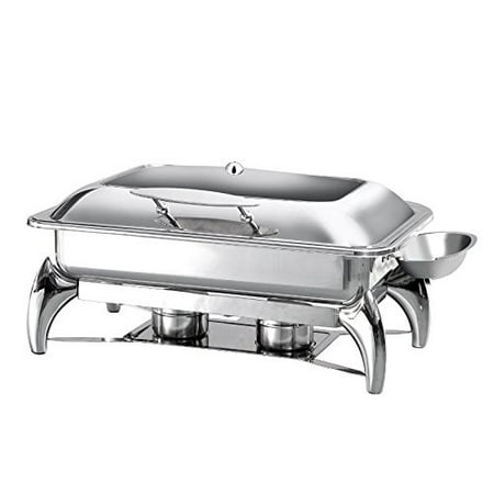 - Prosto Ware PWI-625 Glass Top Full Size Chafing Dish 8 Qt with Stand, Stainless Steel Chafer for Catering