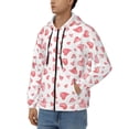 thumbnail image 3 of Honeii Hearts Print Hoodies for Men, Pullover & Full Zip, Breathable Zip up Hoodie, Sweatshirt-Medium, 3 of 5