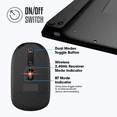 thumbnail image 3 of Combo Clavier et Souris Sans Fil pour Ordinateur Portable et Tablette, 3 of 5