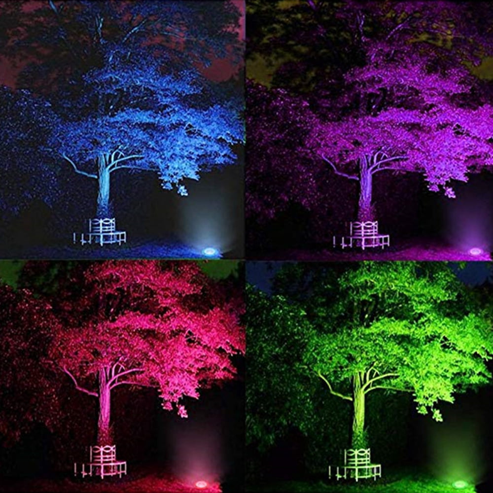 100W Outdoor Landscape Spotlight Garden Security Lamp RGB LED Flood Light 10W 