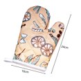 thumbnail image 5 of 1Pc Oven Mitt Soft Texture Heat Resistant Polyester Floral Printed Microwave Glove Baking Accessories, 5 of 8