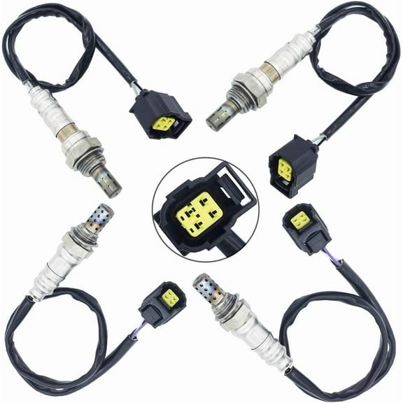 4PCS Oxygen Sensor 1 & 2 for 2007 2008 2009 Jeep Wrangler 3.8L Upstream   Downstream
