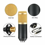 Podcast Microphone Kit with V8S Superior Live Sound Card Condenser Microphone BM-800 & Bluetooth DJ Mixer Metal Holder for Studio Recording Singing Broadcast