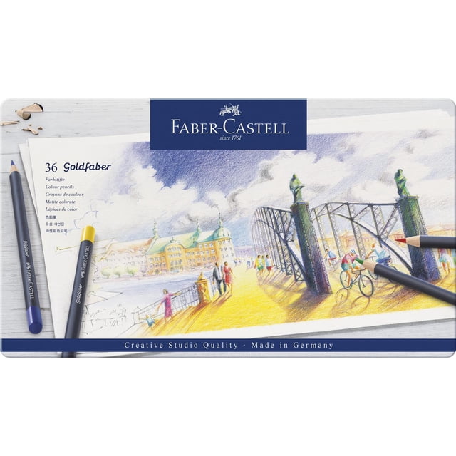 Colores Faber-Castell Goldfaber 36 Tonos para Arte con Resistencia a la Luz y Caídas