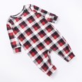thumbnail image 4 of Qiylii Christmas Family Matching Pajamas Set Cartoon Elk T shirt Plaid Trousers, 4 of 9