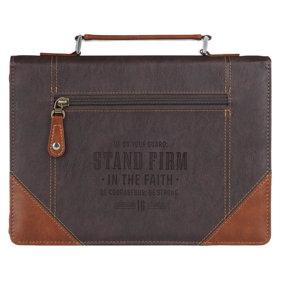 STAND FIRM ESPRESSO HONEY BROWN MEDIUM CLASSIC Bible Cover