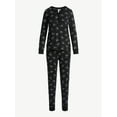 thumbnail image 6 of Joyspun Women's Waffle Knit Henley Sleep Top, Joggers and Socks Pajama Set, 3-Piece, Sizes XS-3X, 6 of 7