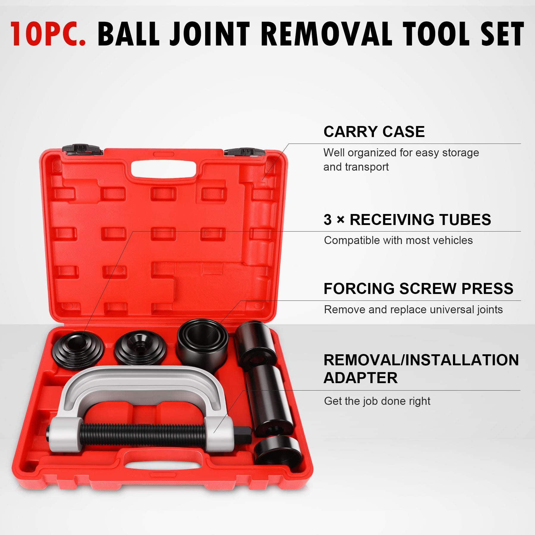 Orion Motor Tech Ball Joint Separator Tool Kit Bundle with Ball Joint Press & U-Joint Puller Service Tool Set 2 Items