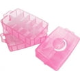 thumbnail image 6 of Casewin 3-Layer Things & Crafts Storage Box with 30 Adjustable Compartments for Organizing Tape, Embroidery Accessories, Threads Bobbins, Kids Toy, Beauty Supplies, Nail Polish, Jewelry - Large, 6 of 7