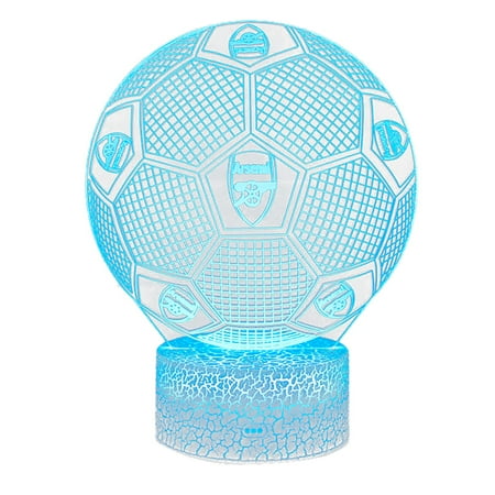 

Laxiabr Book Light Book Lights Football Team Logo Night Light 3D Remote Control Lamp Creative Colorful Led 16 Color Remote Control Table Lamp Children s Gift Lamp (L One Size)