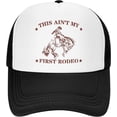 thumbnail image 1 of Snapback Cap for Mens Snapback Trucker Hat This Ain't My First Rodeo Trendy Vintage Hats, 1 of 7