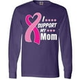 thumbnail image 3 of Inktastic Breast Cancer Awareness I Support My Mom with Pink Ribbon Long Sleeve T-Shirt, 3 of 5