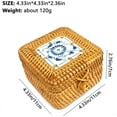 thumbnail image 3 of Yardly Rattan Storage Basket with Lid, Yellow, 3 of 7