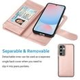thumbnail image 4 of Wallet Case for Samsung Galaxy S24 FE Wallet Case 6.7" 5G (2024), [9 Card Slots] Luxury PU Leather Credit Holder Carrying Folio Flip [Detachable] Kickstand Magnetic Phone Cover & Lanyard [Pink], 4 of 5