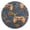 Gold, variant on Jean Fabric Cartoon Gamepads Round Wall Clock Silent Analog Battery Operated Black Pointer Home Decor 9.84" Diameter