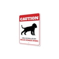 thumbnail image 4 of Patrolled By English Springer Spaniel Caution Aluminum Metal Decor Sign - 10x14 inches, 4 of 4