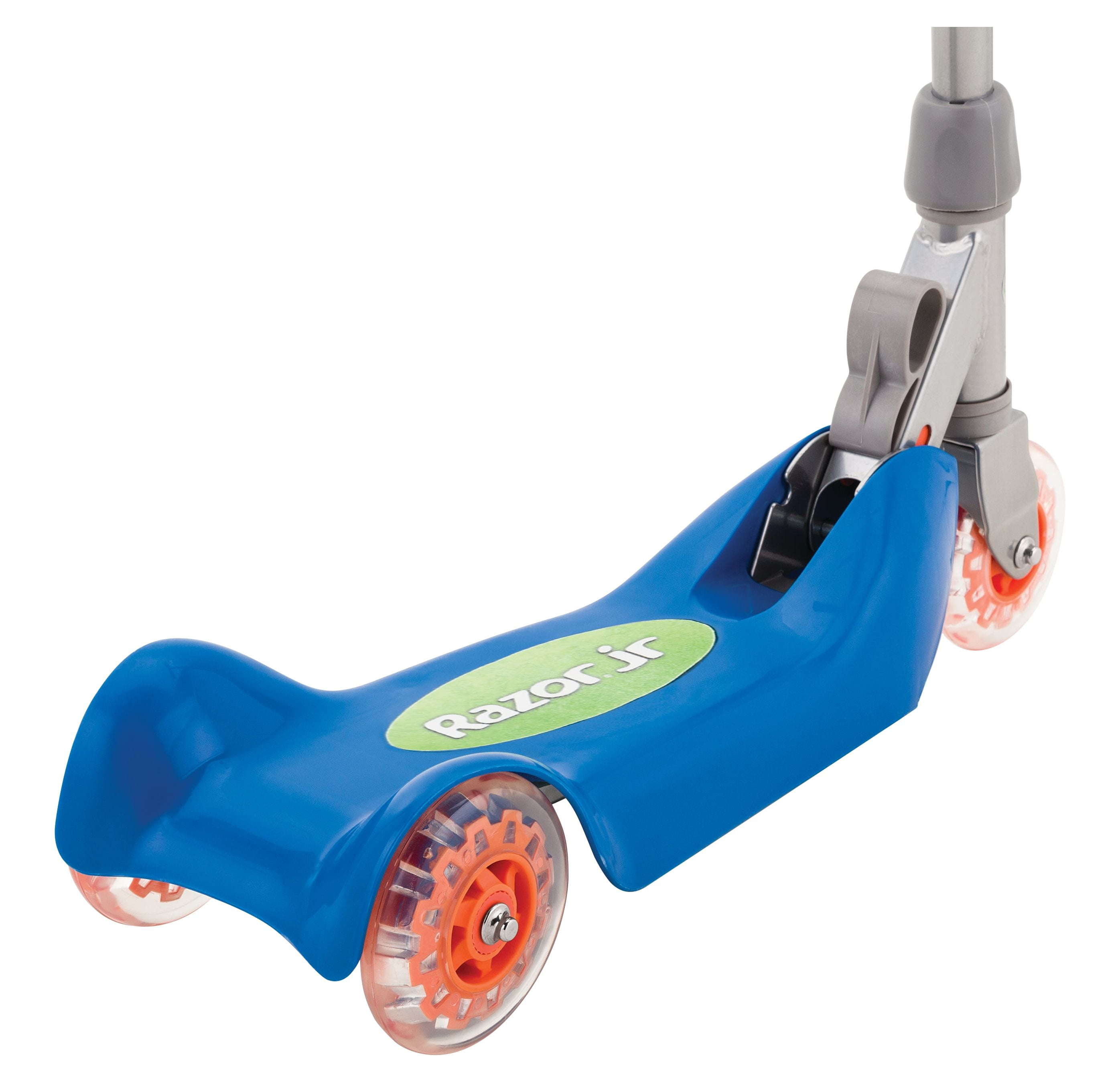 Razor Jr. Folding Kiddie Three Wheel Kick Scooter - Blue, for Preschool Child Ages 3+