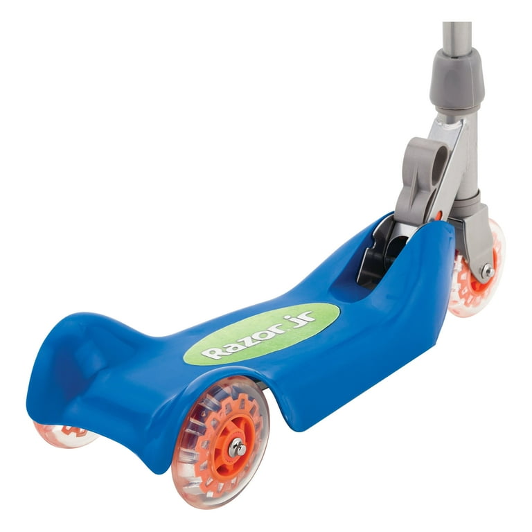 Razor Jr. Folding Kiddie Three Wheel Kick Scooter - Blue, for
