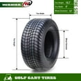 thumbnail image 5 of WANDA Golf Cart Tire Wheel Assembly 205/50-10 on White Steel Wheel 4 Lugs on 4" PCD, Set 2 -14011, 5 of 7