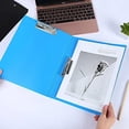 thumbnail image 2 of Double Strong Clips File Folder, Punchless Binder, Office Project Folder, Commercial or School Documents File Folder, for Letter Size or A4 Size, 100 Sheet Capacity, Blue, 2 of 8