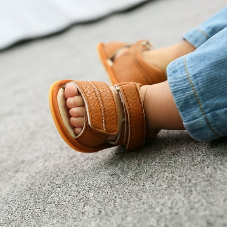 

Oalirro Baby Boys Girls Sandals Soft Non-Slip Rubber Sole Prewalker Flat Walking Shoes