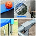 thumbnail image 5 of 8FT Kids Recreational Trampoline with Basketball Hoop, Enclosure Net and 2 Steps Ladder for Indoor, Outdoor and Backyard, Blue, 5 of 6