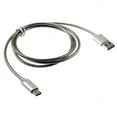thumbnail image 2 of Durable Metal Braided USB Cable Type-C Sync Charger Power Wire 6ft Long USB-C Data Cord [Silver] [Rapid Charge Support] L5L for Samsung Galaxy S9 S9+, 2 of 6