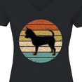 thumbnail image 4 of Inktastic Chihuahua Dog Retro Sunset Women's V-Neck T-Shirt, 4 of 5
