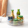 thumbnail image 3 of HBlife Lazy Susan Organizer with 5 Removable Bins, 10.6 Inches Clear Plastic Divided Lazy Susan Turntable for Cabinet, Fridge, Kitchen, Pantry, Countertop, Bathroom, 3 of 7