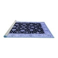 thumbnail image 2 of Ahgly Company Machine Washable Indoor Round Oriental Blue Traditional Area Rugs, 7' Round, 2 of 4