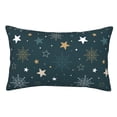 thumbnail image 1 of Fotbe Christmas Snowflake Funda de Almohada Decorativa Estilo Occidental, Lujo en Algodón, Fundas para Almohadas King, Cojín Estampado para Decoración del Hogar-16"x24", 1 of 6