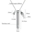 thumbnail image 5 of Zhaomeidaxi Titanium Steel Urn Necklace Inlaid Rhinestone Jewelry for The Dog paw Keepsake Memorial Cremation Jewelry, 5 of 8