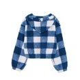 thumbnail image 4 of AINIYS Junior Fashion Clothes 1/4 Button up Plus Size Hoodies Long Sleeve Fuzzy Outewar Sweatshirt Casual Pullover with Pockets Plaid Plush Vintage Winter Sweatshirt 11 Years Girls Y2K Plullover, 4 of 7