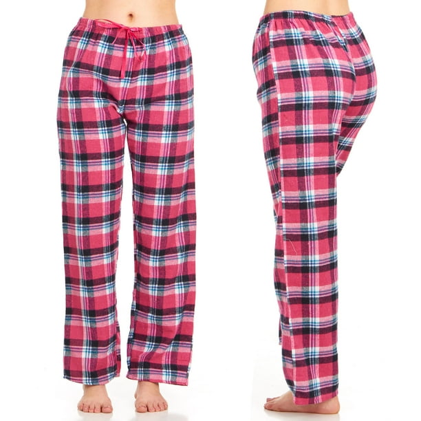 Womens Flannel Pajama Pants, Long Novelty Cotton Pj Bottoms