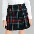 thumbnail image 2 of VBTAPA Plaid Skirt Girls School Uniform Pleated Mini Skirts Skater Tennis Skirt Army Green 11-12 Years, 2 of 7
