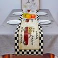 thumbnail image 4 of Table Runner Dresser Scarves 70 Inch Long, Farmhouse Red Car and Cows Linen Dining Table Runners Black White Buffalo Checked Tabletop Scarf for Wedding Holiday Party Kitchen, 4 of 7