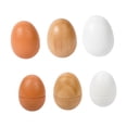 thumbnail image 3 of Huevos de madera para jugar, huevos falsos de madera, juegos de comida para niños, juguetes de cocina con forma de huevo de Pascua, juguetes de cocina, 3 of 9