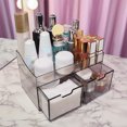 thumbnail image 1 of Amdohai Organisateur de Maquillage en Acrylique, Tiroirs de Rangement pour Cosmétiques, Maquillage et Bijoux, Présentoir, Boîte à 2 Tiroirs, Élégant et Gain de Place pour Rouges à Lèvres, Pinceaux de Vernis à Ongles, 1 of 8