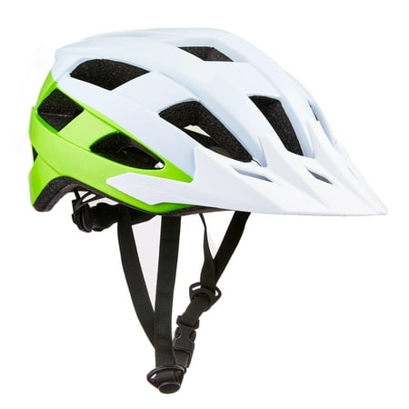Ozark Trail Adult Bike Helmet, White and Lime Green (Ages 14+)