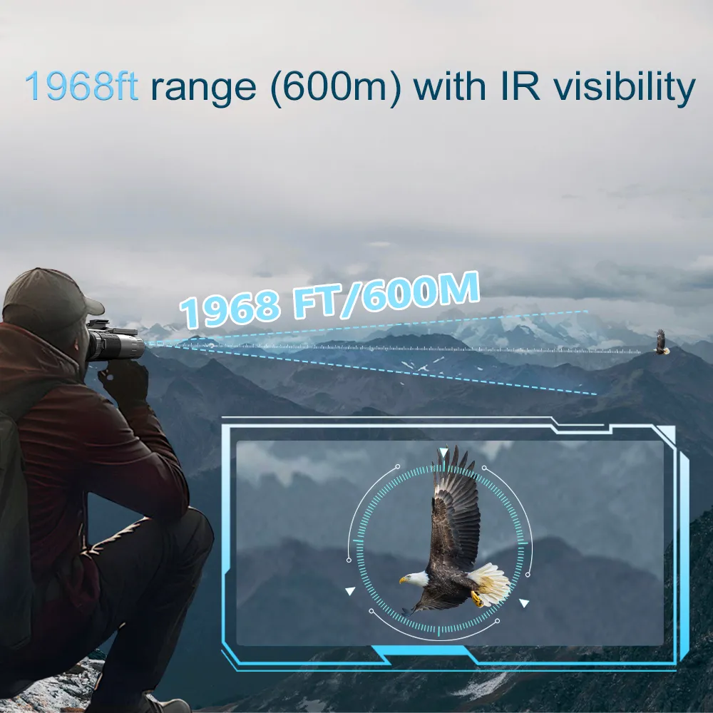 4K HD Dual-Eye Binocular Include 64GB Infrared Night Vision Device Recording Digital Photography Camping&Hiking Telescope