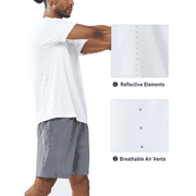 NORTHYARD Mens Athletic T-Shirts Workout Running Short Sleeve Gym Shirts White L