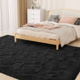 thumbnail image 2 of CozyDesg 8ft x 10ft Area Rugs, Soft Fluffy Area Rugs Floor Mat Floor Rugs for Living Room Bedroom Modern Decor Carpet, Black, 2 of 7