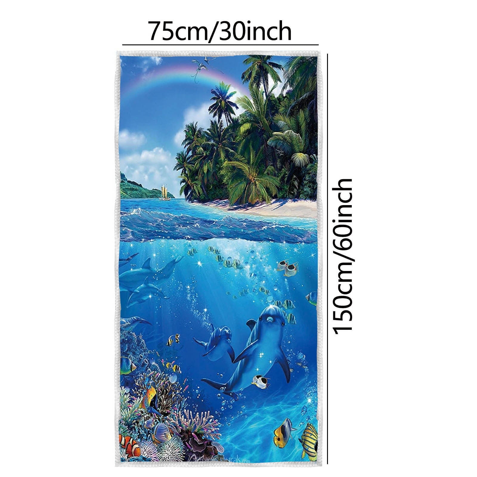Microfiber Oversized Lightweight Beach Towel, 30" x 60" Extra Large Thin Sand Free Towels, Travel Swim Pool Yoga Gym Camping, for Adults Women Men Beach Accessories Vacation Gift