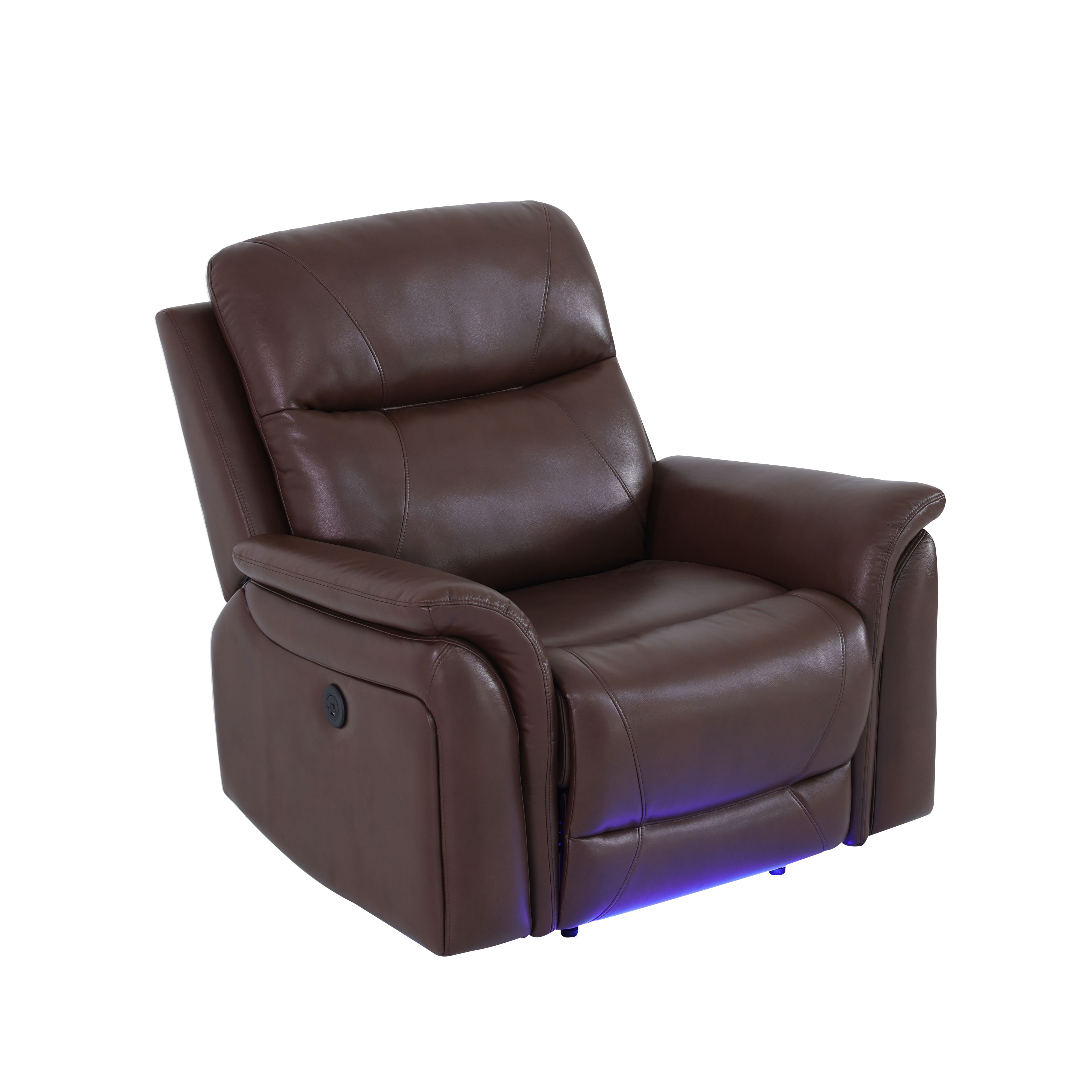 Gewnee Power Reclining Multifunctional Chair, Air Leather, Adjustable Reclining Angle, for Living Room,Dark Brown
