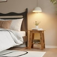 thumbnail image 5 of AEGFKDSmall Side End Table with 2-Layer Storage Shelves, Rustic Wooden Bedside Table, Farmhouse Square Nightstand for Living Room, Bedroom, Entryway, Rustic Brown, 5 of 9