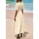 thumbnail image 2 of Vestido midi PRETTYGARDEN para mujer, verano 2025, cuello en V con bolsillos, 2 of 9