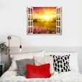 thumbnail image 4 of JRXY  Canvas Prints Wall Art Lavender Garden Sunflower with Sunset Wall Art Painting, Elephant Beautiful Landscape, Framed Print Poster for Living Room Bedroom (Window lavender) 16x12in, 4 of 4