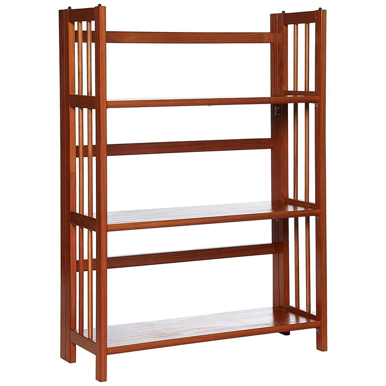 Casual Home 3-Shelf Folding Stackable Bookcase, Honey Oak photo 1
