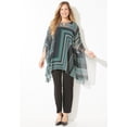 thumbnail image 2 of Catherines Women's Plus Size Keyhole Georgette Poncho, 2 of 4